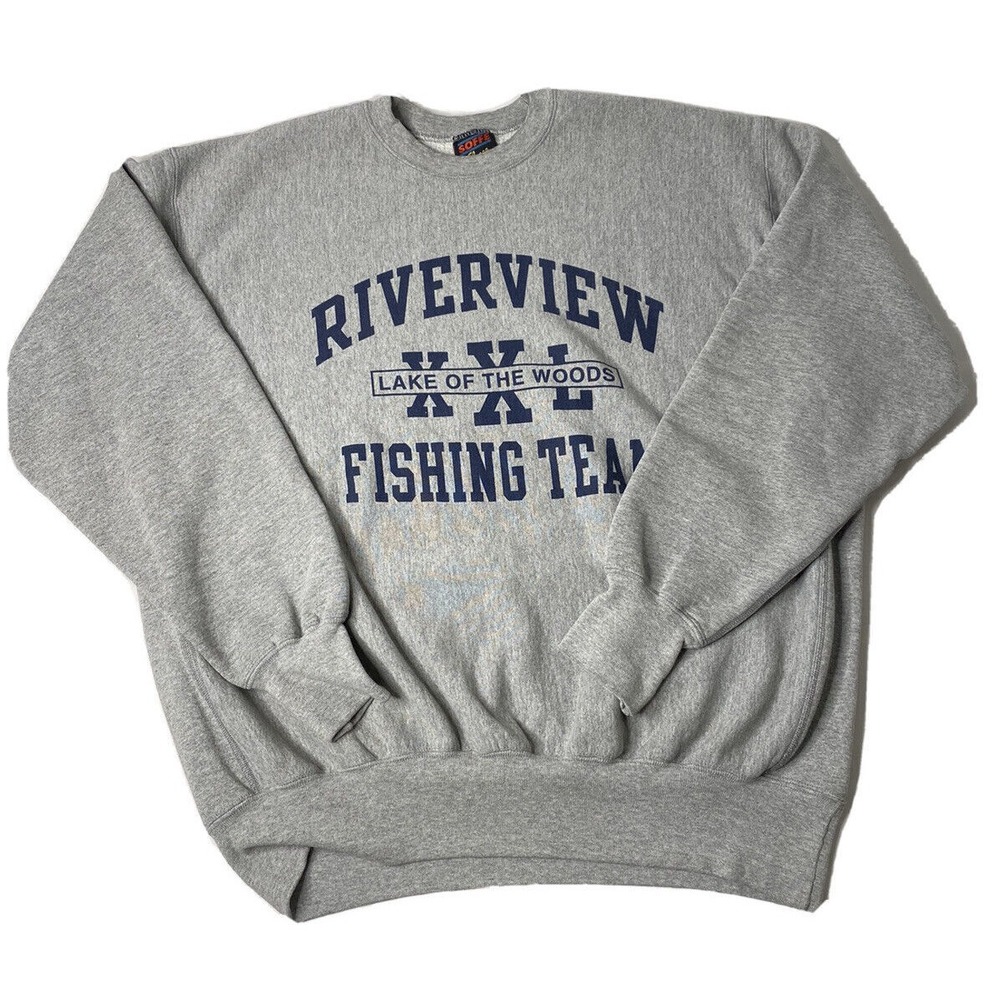 Vintage Fishing Sweatshirt Mens XL Graphic Streetwear‎ Outdoor